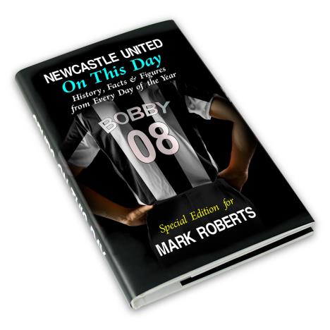 Personalised Newcastle United on this Day Book   £17.99