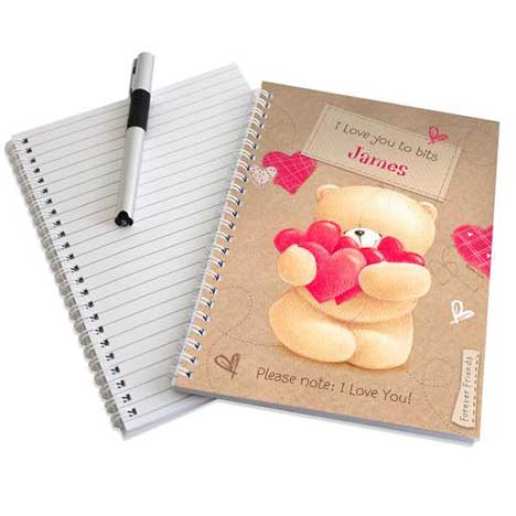Personalised Forever Friends Love Heart A5 Notebook  £7.99