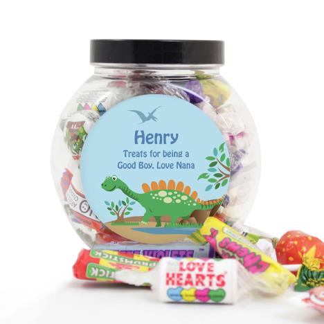 Personalised Dinosaur Sweets Jar False £8.99