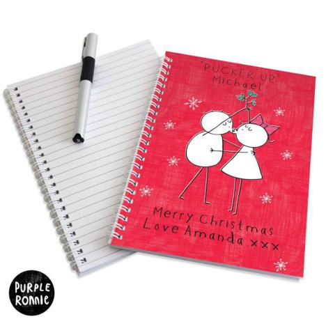 Personalised Purple Ronnie Christmas Couple Notebook  £7.99
