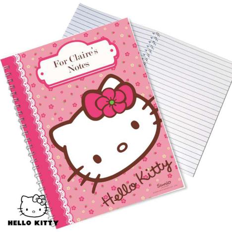Personalised A5 Hello Kitty Floral Notebook  £7.99