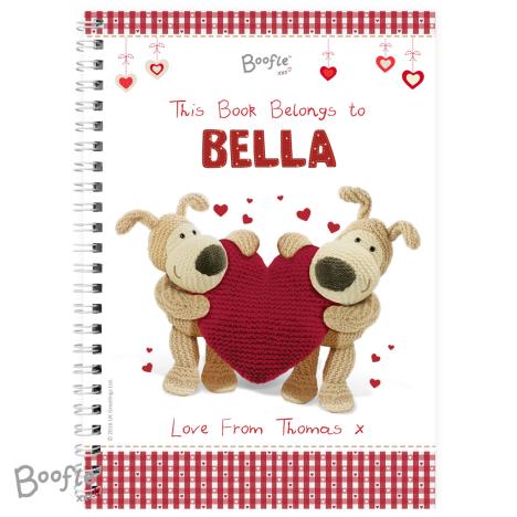 Personalised Boofle Shared Heart A5 Notebook   £7.99