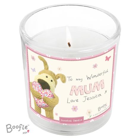 Personalised Boofle Flowers Scented Jar Candle   £12.99