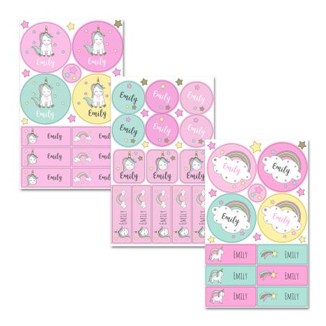 Personalised Baby Unicorn Sticker Set  £7.99