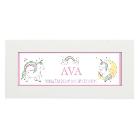 Personalised Baby Unicorn Name Frame  £19.99