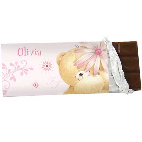 Personalised Forever Friends Big Flower 100g Chocolate Bar  £6.99