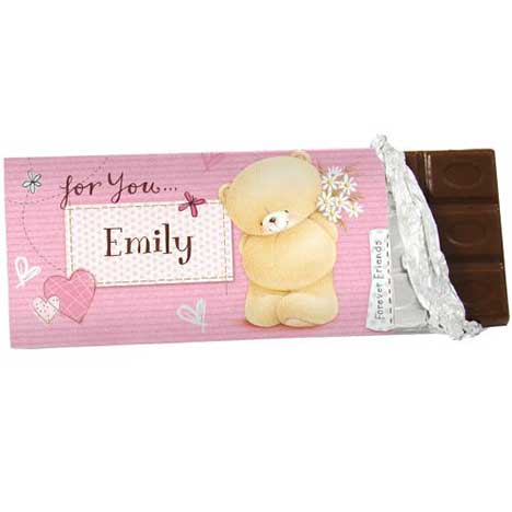 Personalised Forever Friends Pink Craft 100g Chocolate Bar  £6.99