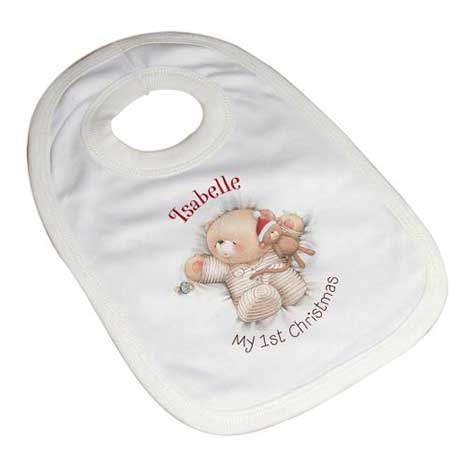 Personalised Forever Friends My 1st Christmas Bib  £8.99