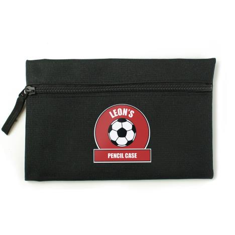 Personalised Red Football Fan Pencil Case   £9.99