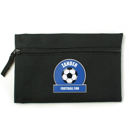 Personalised Dark Blue Football Fan Pencil Case   £9.99