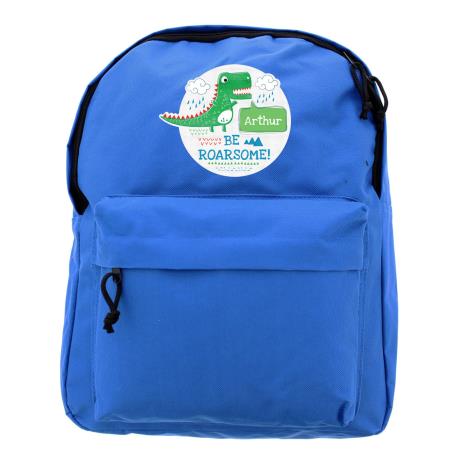 Personalised Be Roarsome Dinosaur Backpack False £16.99