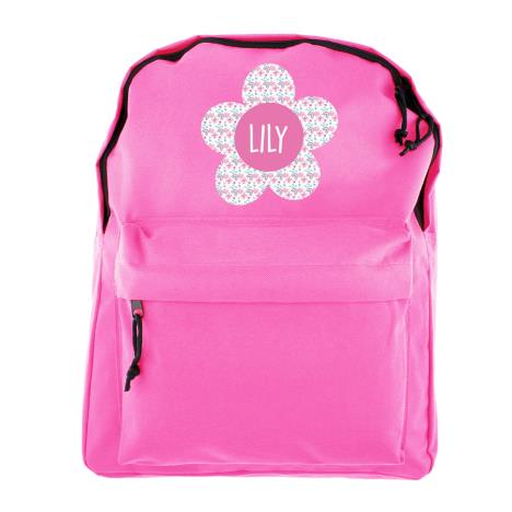 Personalised Pink Flower Backpack   £19.99