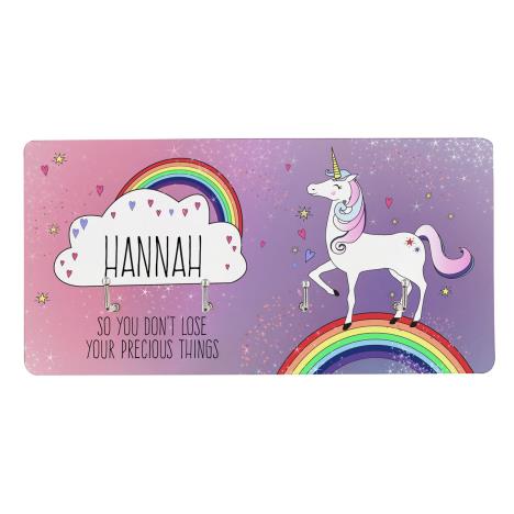 Personalised Unicorn Jewellery Hooks Plaque  £19.99