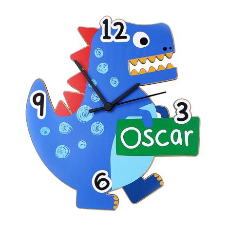 Personalised Dinosaur Shaped Wooden Clock False £24.99