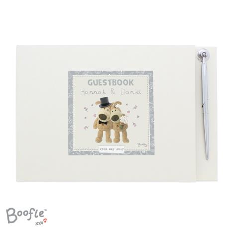 Personalised Boofle Wedding Hardback Guest Book & Pen   £26.99