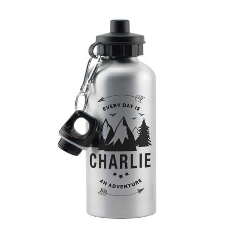 Personalised Every Day Is An Adventure Silver Drinks Bottle   £14.99