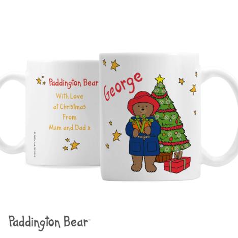 Personalised Paddington Bear Christmas Tree Mug  £10.99