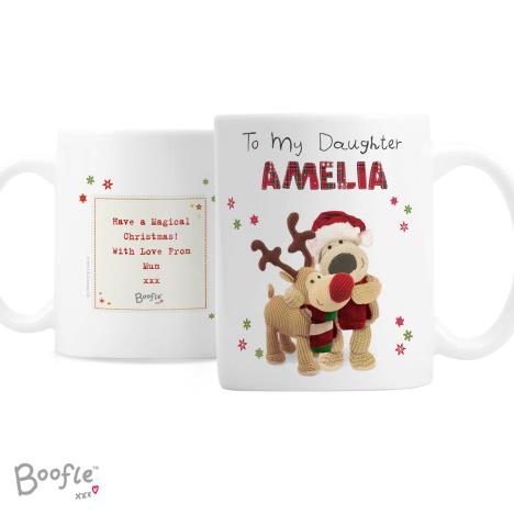 Personalised Boofle Christmas Reindeer Mug   £10.99