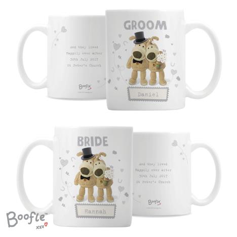 Personalised Boofle Wedding Couple Mug Set   £18.99