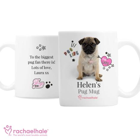 Personalised Rachael Hale Doodle Pug Mug   £10.99