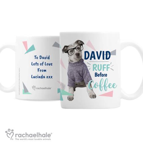 Personalised Rachael Hale Ruff Before Coffee Dog Mug   £10.99