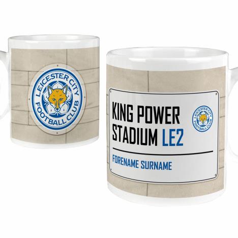 Personalised Leicester City FC Street Sign Mug   £12.99