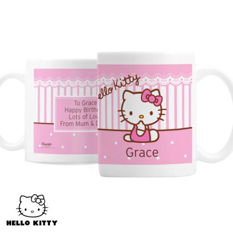 Personalised Hello Kitty Bow Plastic Mug  £10.99