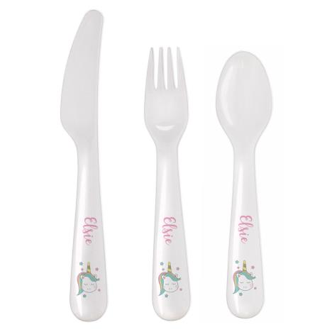 Personalised Baby Unicorn Plastic Cutlery  £9.99