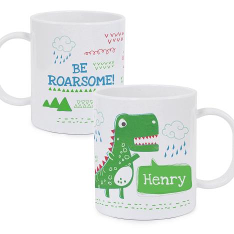 Personalised Be Roarsome Dinosaur Plastic Mug False £9.99