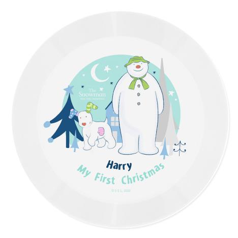 Personalised The Snowman & The Snowdog Plastic Plate  £14.99