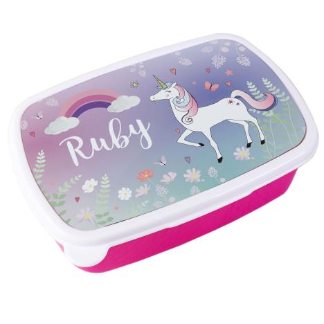 Personalised Pink Unicorn Lunch Box   £14.99