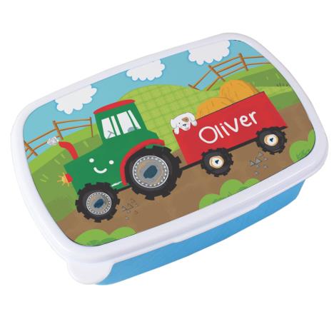 Personalised Tractor Scene Lunch Box   £14.99