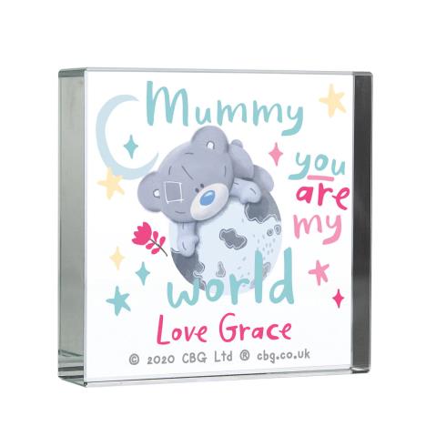 Personalised You Are My World Me to You Large Crystal Block  £16.99