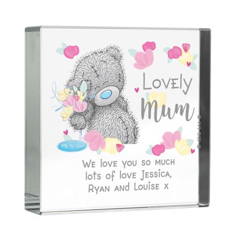 Personalised Me to You Lovely Mum Large Crystal Block   £18.99