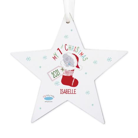 Personalised My 1st Tiny Tatty Teddy Christmas Stocking Star Decoration   £10.99