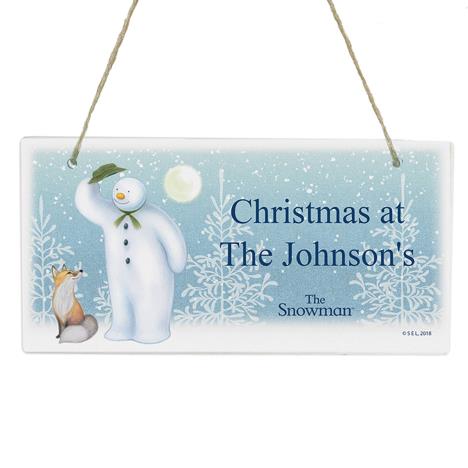 Personalised The Snowman Snow Wonder Wooden Sign  £11.99