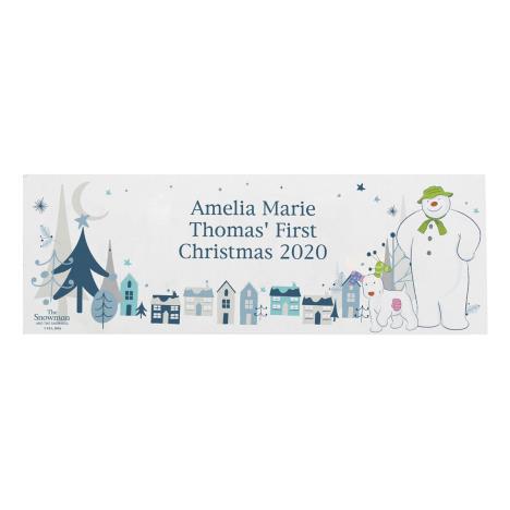 Personalised The Snowman & The Snowdog Wooden Block Sign  £16.99