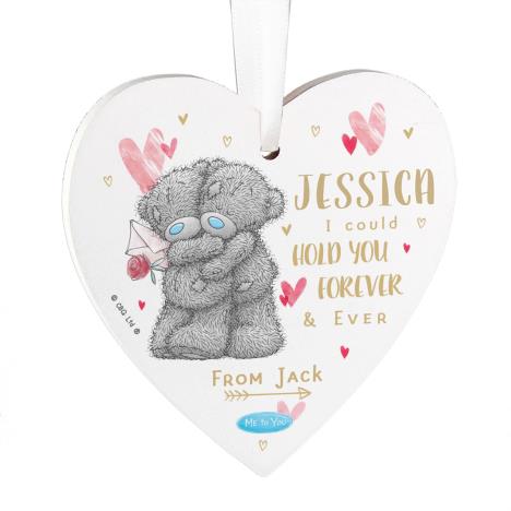 Personalised Hold You Forever Me to You Wooden Heart Decoration   £9.99