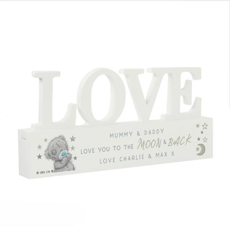 Personalised Me to You Moon & Back Wooden Love Ornament   £14.99