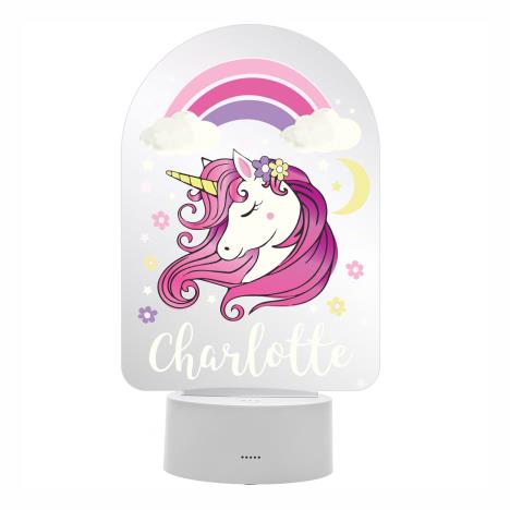 Personalised Pink Unicorn LED Colour Changing Night Light   £27.99