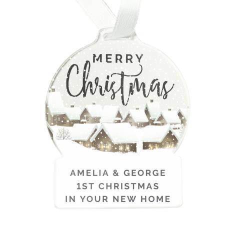 Personalised Christmas Home Acrylic Snowglobe Decoration   £9.99