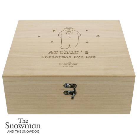 Personalised The Snowman Large Wooden Christmas Eve Box  £26.99