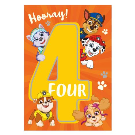 Hooray 4 Today Paw Patrol 4th Birthday Card  £2.45