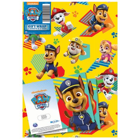 Paw Patrol Yellow Gift Wrap & Tags (PAW02) - Character Brands