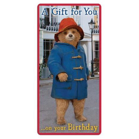 Paddington Bear Money Wallet Bithday Card  £1.75