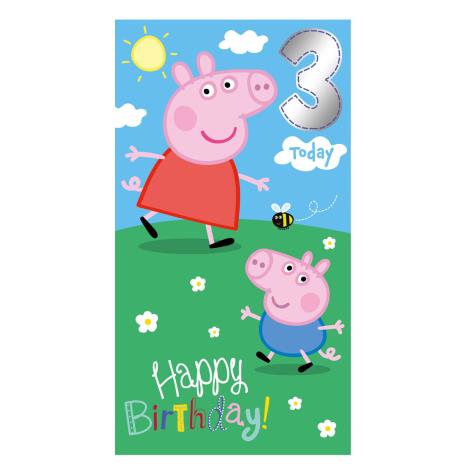 3 Today Peppa Pig 3rd Birthday Card  £2.45