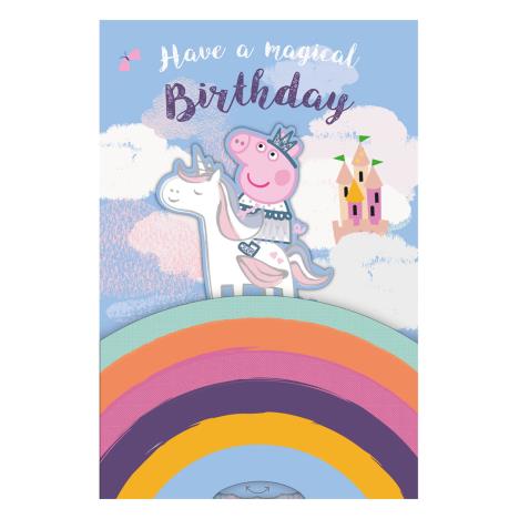 Magical Unicorn Peppa Pig Birthday Card  £3.40