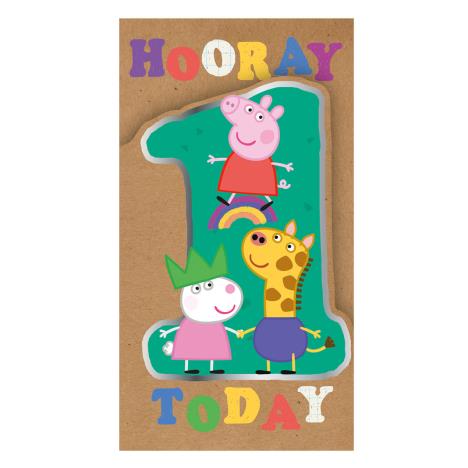 Hooray 1 Today Peppa Pig 1st Birthday Card  £2.45