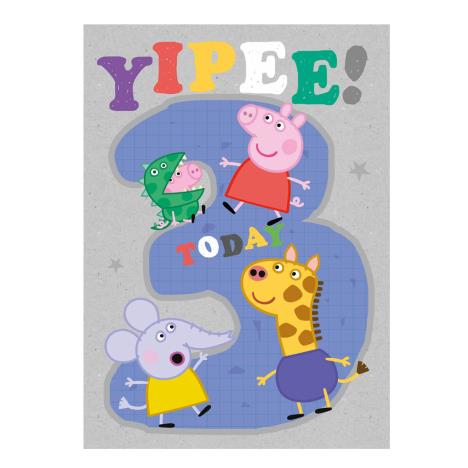 3 Today Peppa Pig 3rd Birthday Card  £1.89