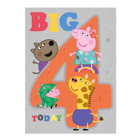 Big 4 Today Peppa Pig 4th Birthday Card (PG120) - Character Brands